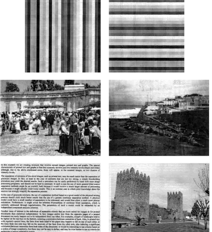 Figure 10: “Best” results of nonlinear separation: ﬁrst three image pairs.