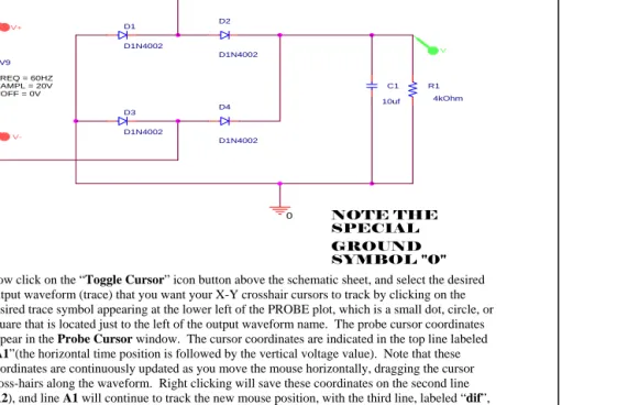 Figure 1.  Full-Wave Rectifier With C Filter – Drawn Using Orcad Lite 