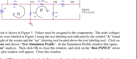 Figure 4.  Results of DC analysis after pressing the “V” and “I” buttons   