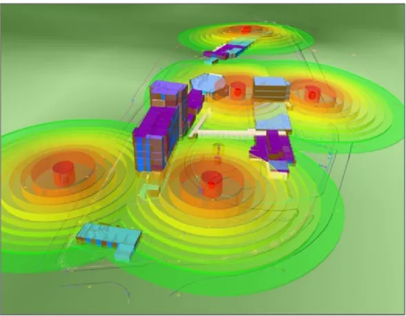 Figure 10: Identifying security threat perimeters using geospatial analysis