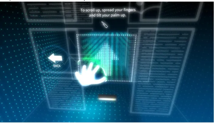 Figure  f: VR hand menus Retrieved from: developer.leapmotion.com/gallery 