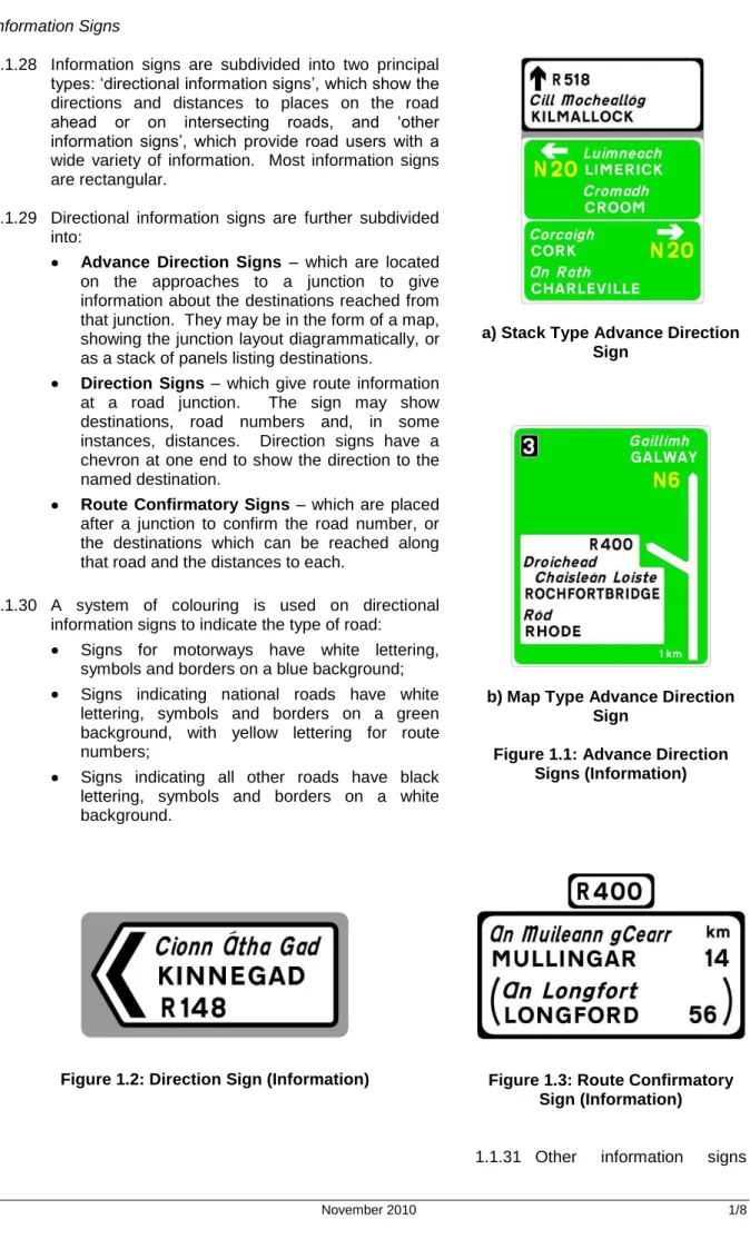 Figure 1.2: Direction Sign (Information) 