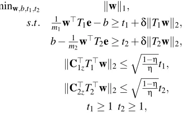 Table 1: The set of selected features, fs, for various values of η on synthetic data set