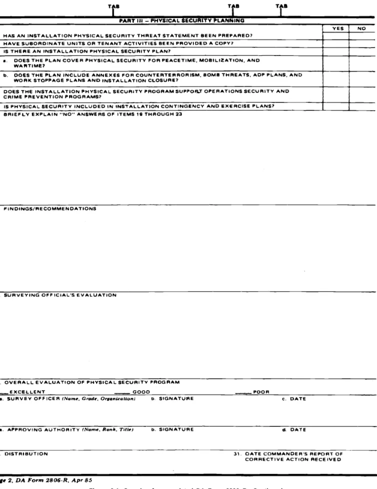 Figure 2-1. Sample of a completed DA Form 2806–R—Continued