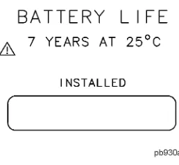 Figure 1-1. Rear-Panel Battery Information Label 