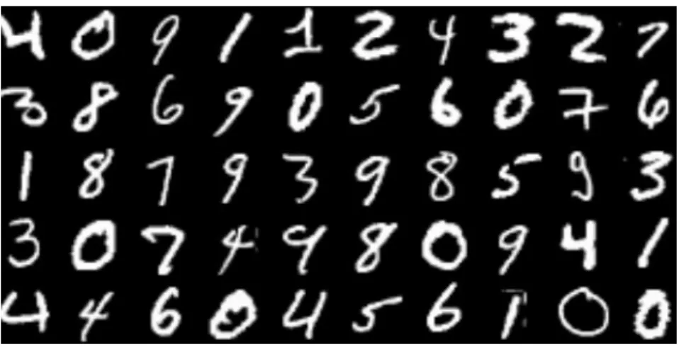 Figure 3.2:  MNIST database: the sample numbers in the training set 