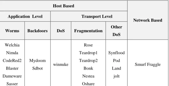 Table 2.4: Taxonomy of MACE exploits (Source: (Sommers et al.,  2005)) 