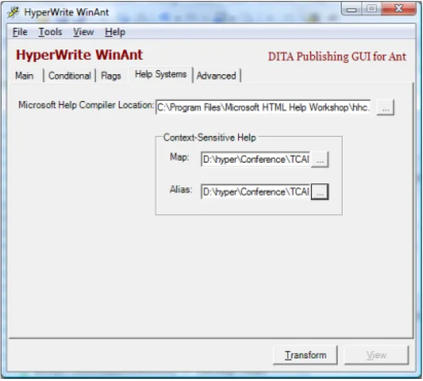 Figure 6: WinANT 1.6 - Help Systems tab