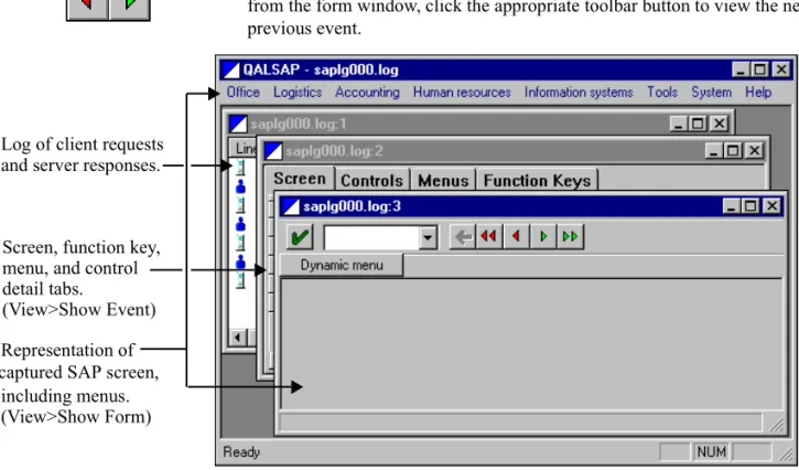 Figure 3-7. QALSAP log views for a single SAP client request
