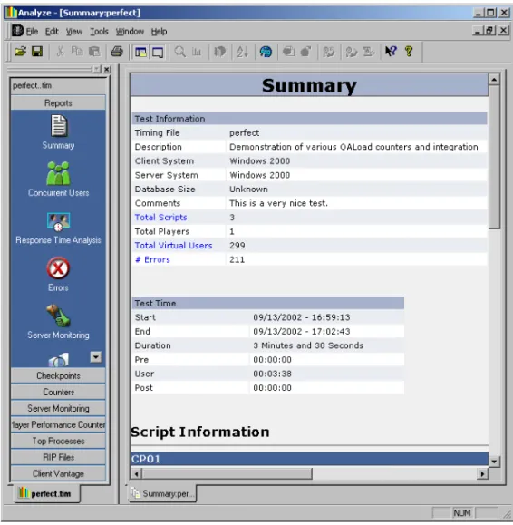 Figure 6-1. QALoad Analyze Split-Window View