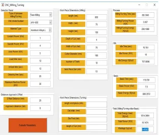 Figure 4. Work piece dimensions assumed in milling case study 