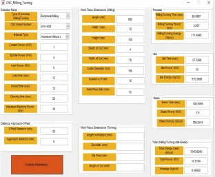 Figure 6. A GUI showed both inputs (column first and second) and outputs (column 3) 