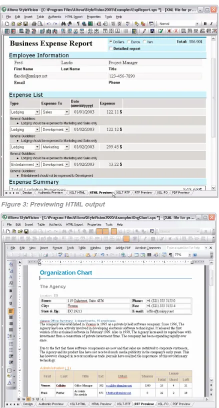 Figure 3: Previewing HTML output 