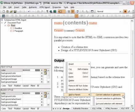 Figure 9: Converting HTML to XML