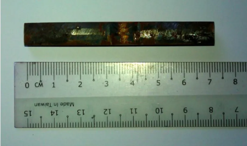 Figure 3.4: A closer view on the longitudinal part that was removed dubbed as  Sample #1 