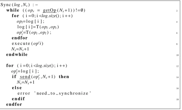 Figure 2: Generic synchronization algorithm