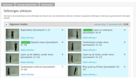 Figure 1; The adjustable Perssilaa online exercise program 