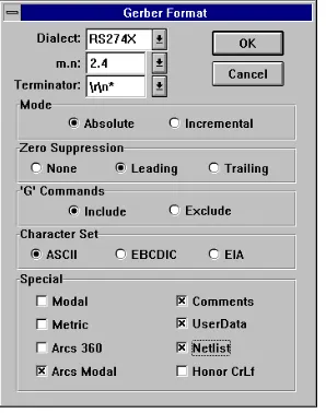 Figure 6 Typical format dialog box.
