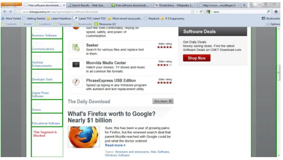 Figure 4. The Page after filtering the unwanted segments. 