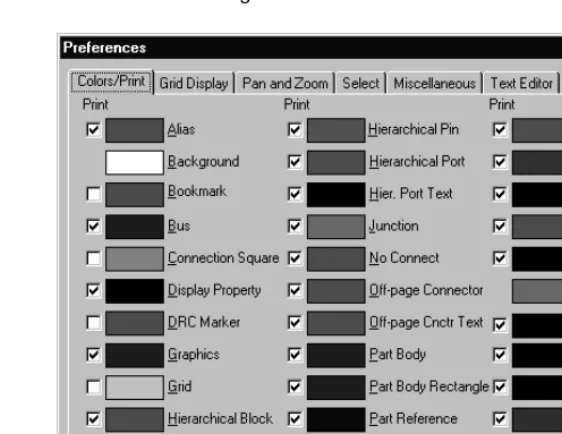 Figure 19 Colors/Print tab of the Preferences dialog box