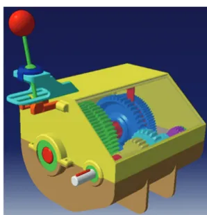 Figure 5 CAD model of the experimental gearbox 