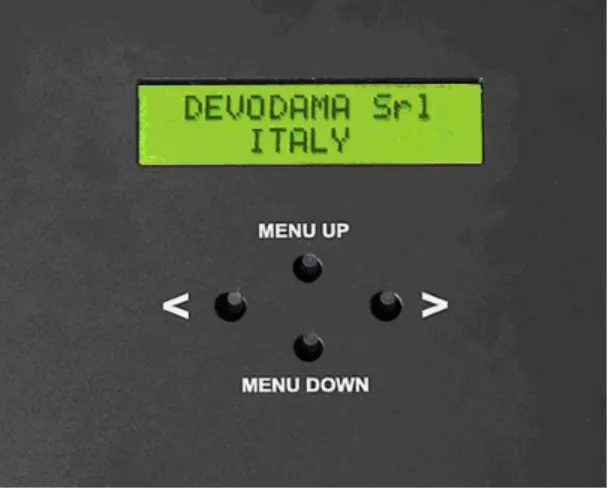 Figure 10 – General view of the top panel with display of output settings 