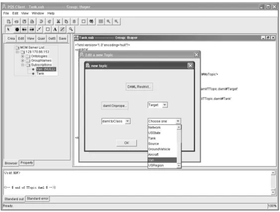 Figure 4 User interface of subscription editor 