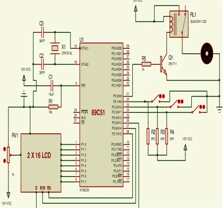 Fig. 8: Circuit Diagram of the Solar Powered Automatic Sprinkler Irrigation System 