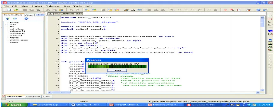 Fig. 14: Picture Showing the MikroBasic Programming Environment 