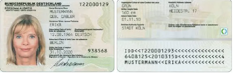 Figure 2.1: German eID card (nPA)