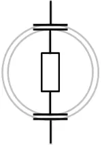 Figure 2.17: ECM for a cell according to Foster and Schwan’s simpliﬁed model.