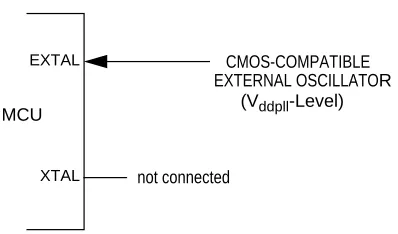 Figure 2-3  External Clock Connections (XCLKS=1)