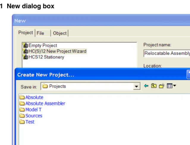 Figure 1.1  New dialog box
