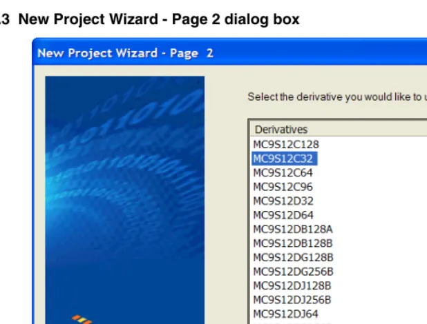 Figure 1.3  New Project Wizard - Page 2 dialog box
