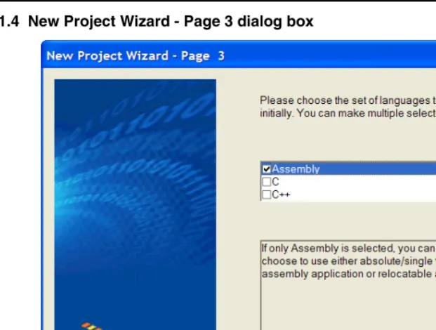 Figure 1.4  New Project Wizard - Page 3 dialog box