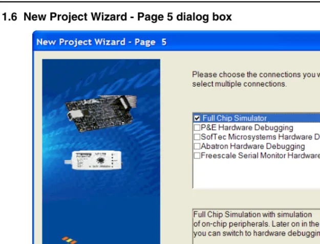 Figure 1.6  New Project Wizard - Page 5 dialog box