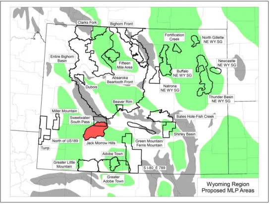 Figure 3: Wyoming MLP Areas 
