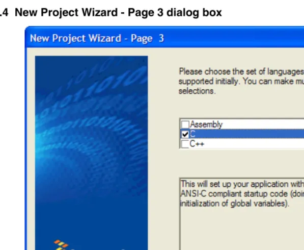Figure 1.4  New Project Wizard - Page 3 dialog box