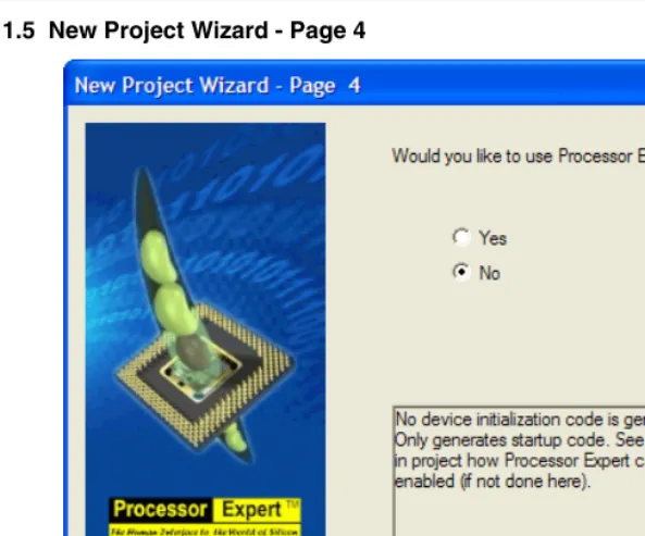 Figure 1.5  New Project Wizard - Page 4