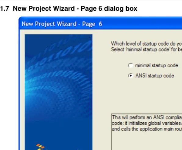 Figure 1.7  New Project Wizard - Page 6 dialog box