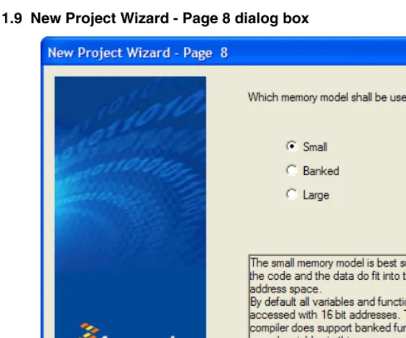 Figure 1.9  New Project Wizard - Page 8 dialog box