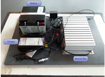 Figure 5.2: The battery, battery charger and Nexcom in-vehicle computer