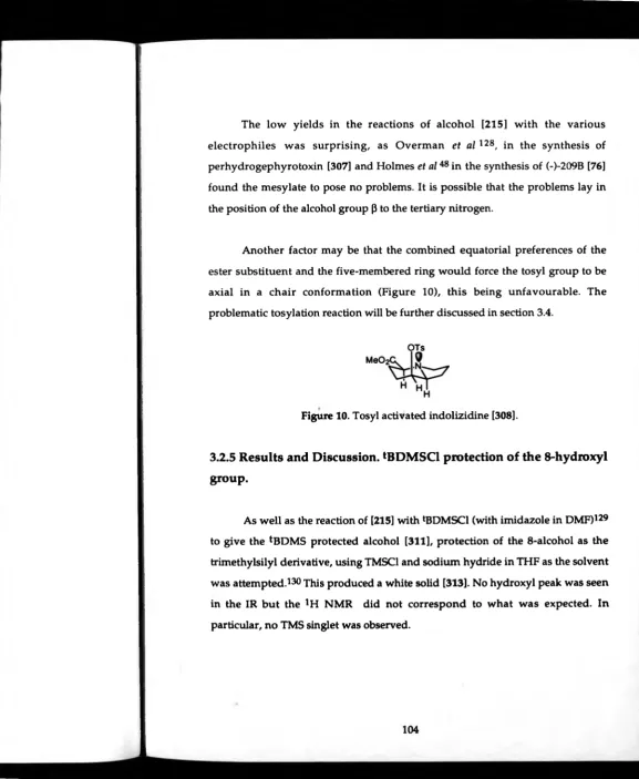 Figure 10. Tosyl activated indolizidine [308].