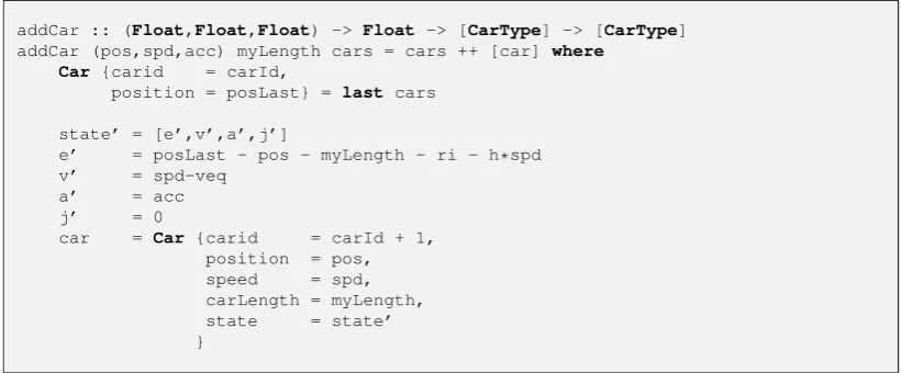 Table 2.2: Overview of used constants in the simulation