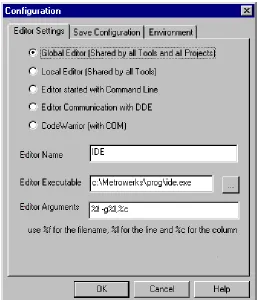 Figure 2.8  Configuration Dialog - Editor Settings Tab