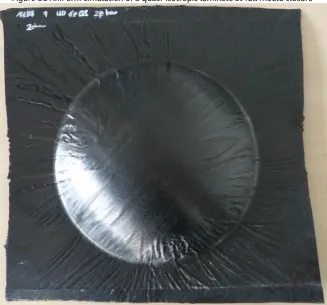 Figure 37 Quasi-isotropic laminate after stamp forming at full mould closure
