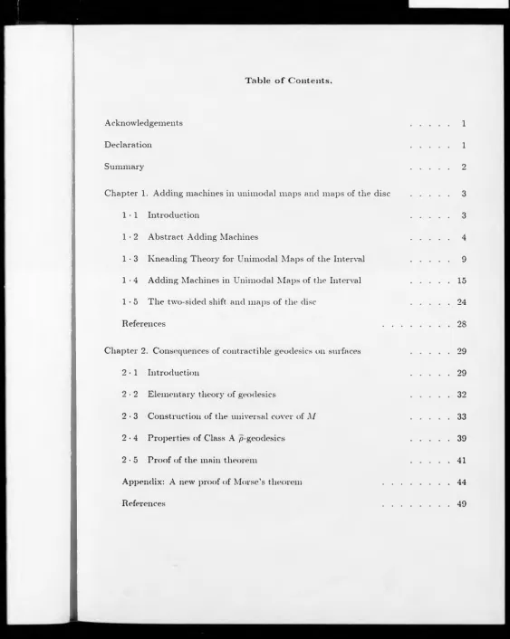 Table o f Contents.