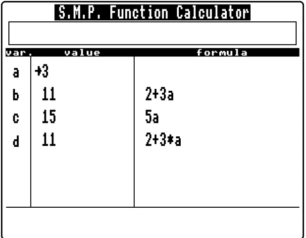 Figure 3: The Computer Maths Machine here calculates that 2x+2y and 2(x+y) both give the value14 when x is given the value 3 and y is 4.