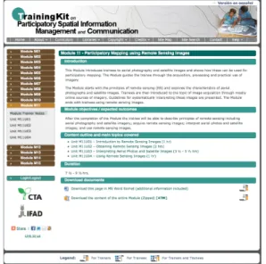 Figure 7: Lecture on Airborne Data Acquisition including annotations  http://pgis-tk-en.cta.int/ 