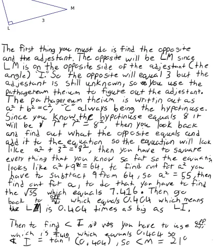 Figure 4(d):  Student #5’s Fourth Chosen Journal Entry 